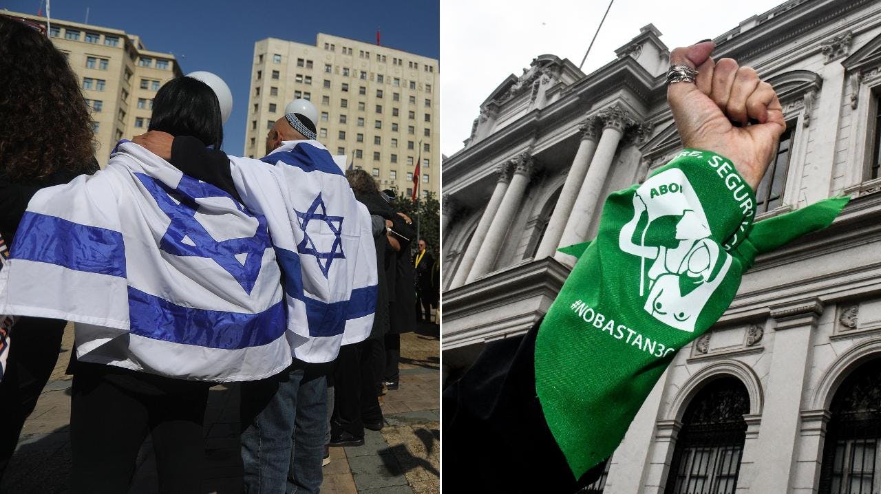 El  retiro de los militares agregados de Israel por parte Chile y el Proyecto de aborto legal presentado por el Gobierno.