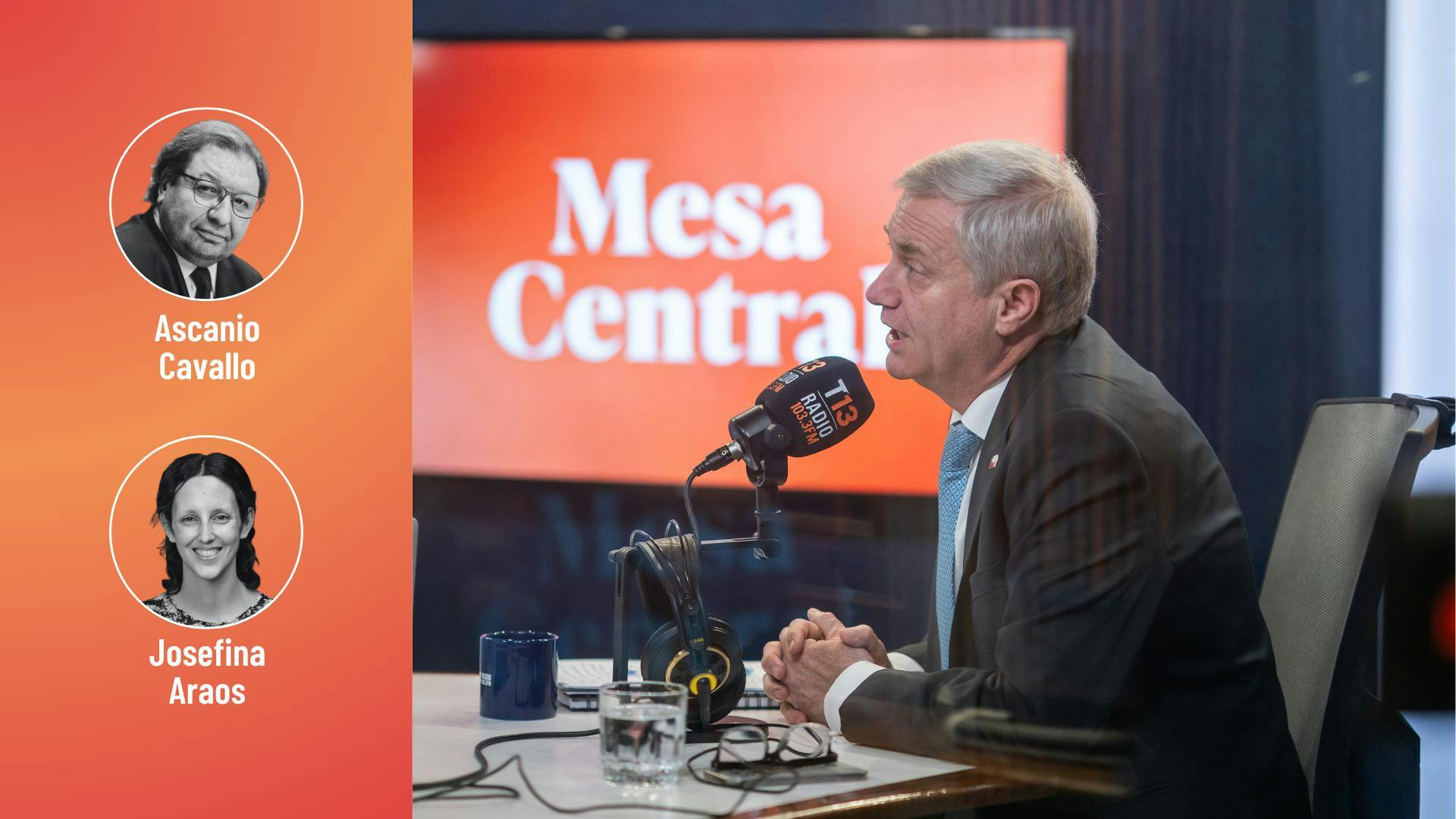 Cavallo y Araos por la entrevista al Presidente José Antonio Kast en Mesa Central
