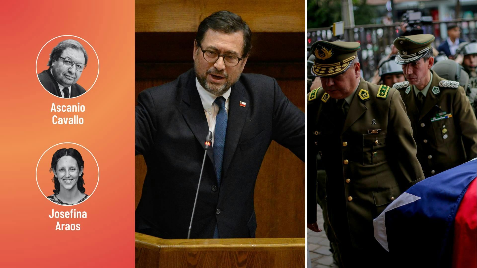 Cavallo y Araos por la interpelación del canciller y cambios en la agenda de seguridad tras muerte de carabinero