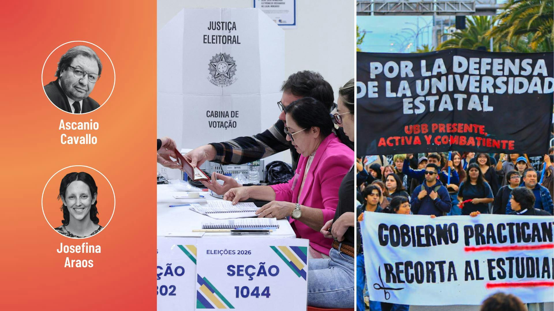 Cavallo y Araos por el movimiento estudiantil universitario y las elecciones en Brasil