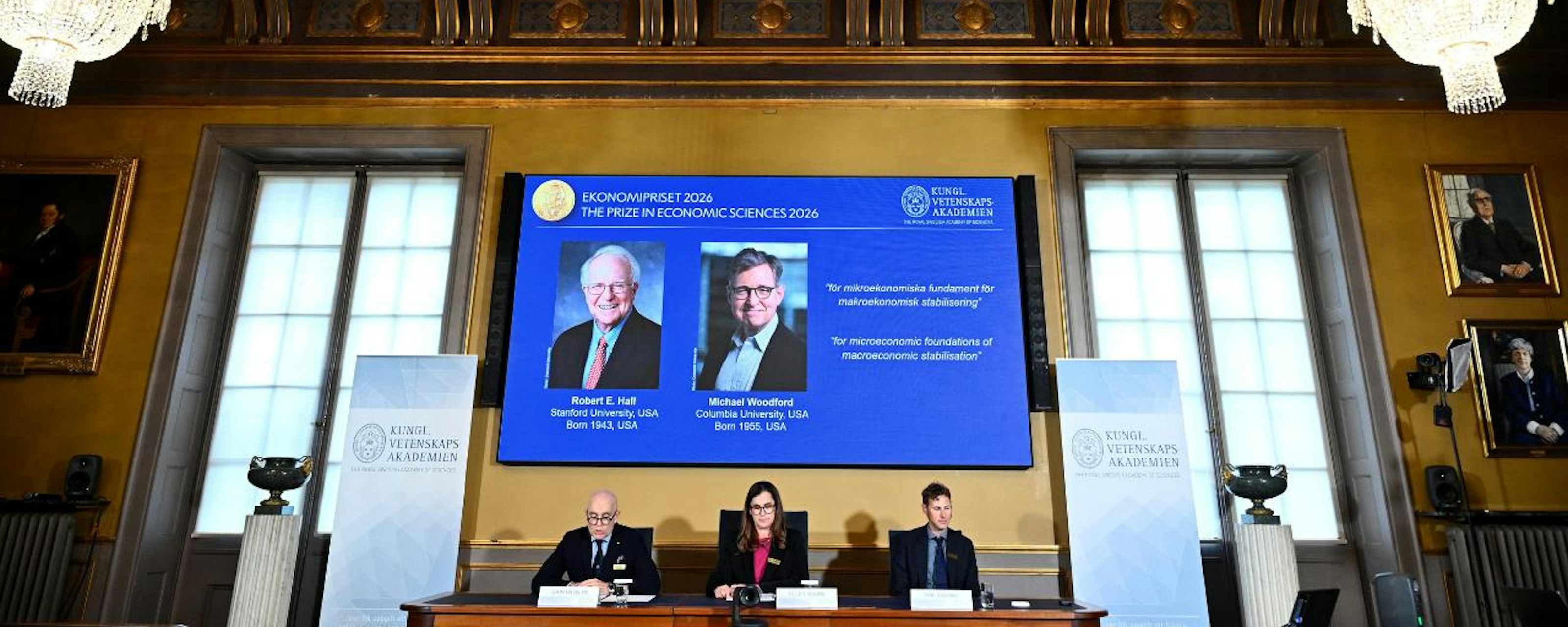 Axel Christensen por el trabajo de los ganadores del Premio Nobel de Economía 2026, Robert Hall y Michael Woodford