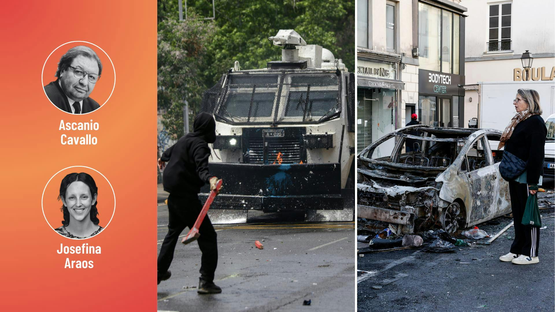 Cavallo y Araos por los siete años del estallido social y las protestas en Francia