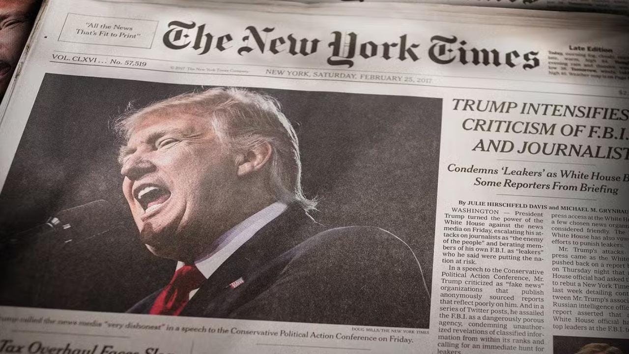 Trump demanda al The New York Times y pide 15 mil millones de dólares por difamación