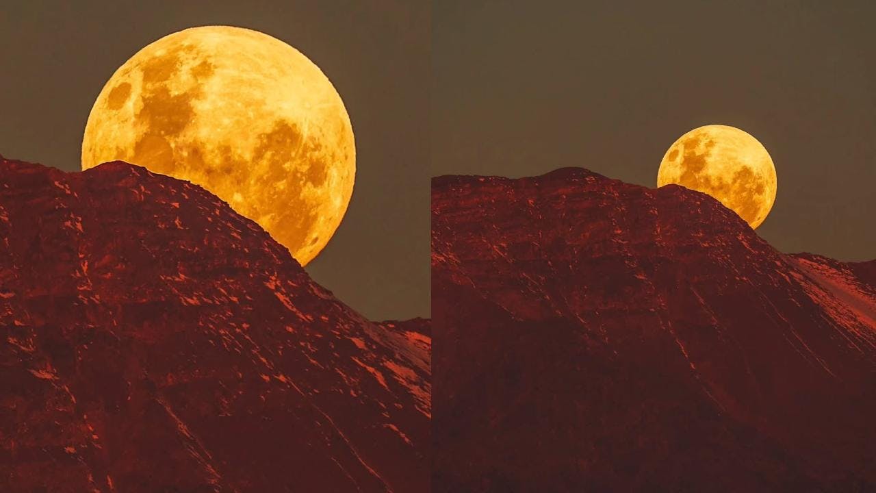 Así se vio la luna de fresa: El fenómeno astronómico que no se repetirá en 18 años