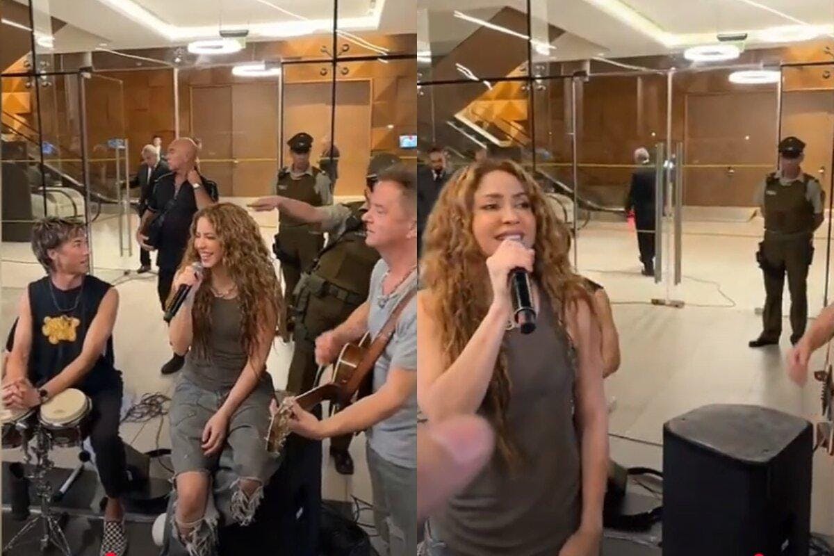 Shakira sorprende a fanáticos en Chile en medio de la polémica suspensión de sus conciertos y ofrece concierto improvisado fuera de su hotel
