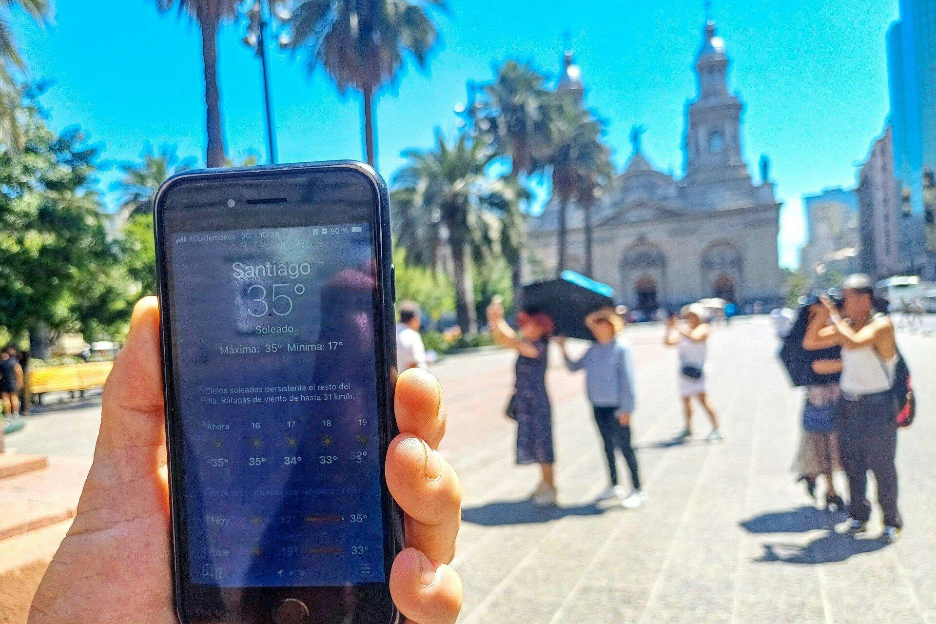 Altas temperaturas en la RM: Se esperan hasta 39°C en algunas comunas