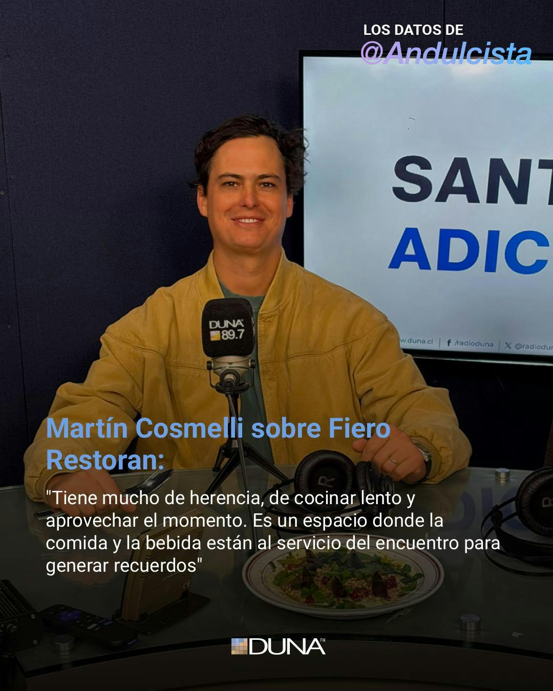 Martín Cosmelli sobre Fiero: "Tiene mucho de herencia, de cocinar lento y aprovechar el momento. Es un espacio donde la comida está al servicio del encuentro"