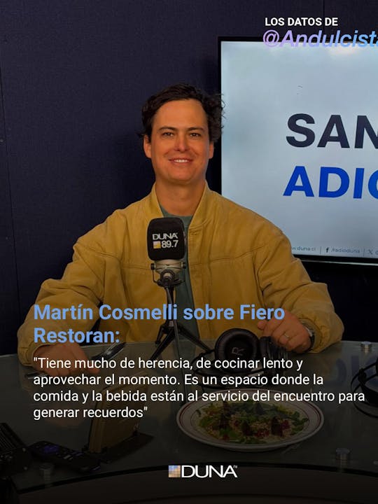 Martín Cosmelli sobre Fiero: "Tiene mucho de herencia, de cocinar lento y aprovechar el momento. Es un espacio donde la comida está al servicio del encuentro"