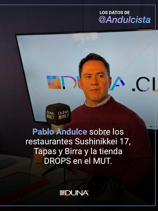 Pablo Andulce sobre los restaurantes Sushinikkei 17, Tapas y Birra y la tienda DROPS en el MUT