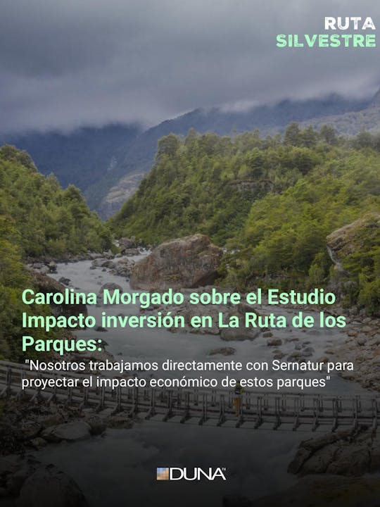 Carolina Morgado sobre el Estudio Impacto inversión en La Ruta de los Parques: "Nosotros trabajamos directamente con Sernatur para proyectar el impacto económico de estos parques"