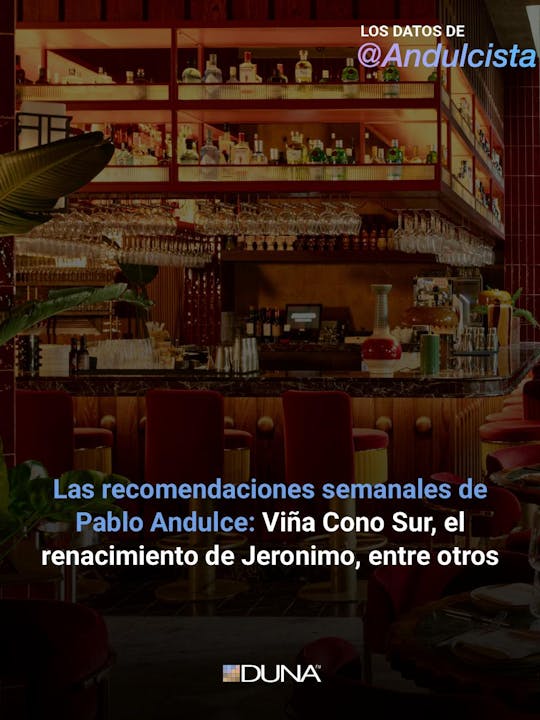 Pablo Andulce por retorno de restaurante Jeronimo: "Su bajada es Cocinas del Mundo, entonces puedes encontrar un plato que tiene reminiscencia tailandesa, otro con el toque italiano"