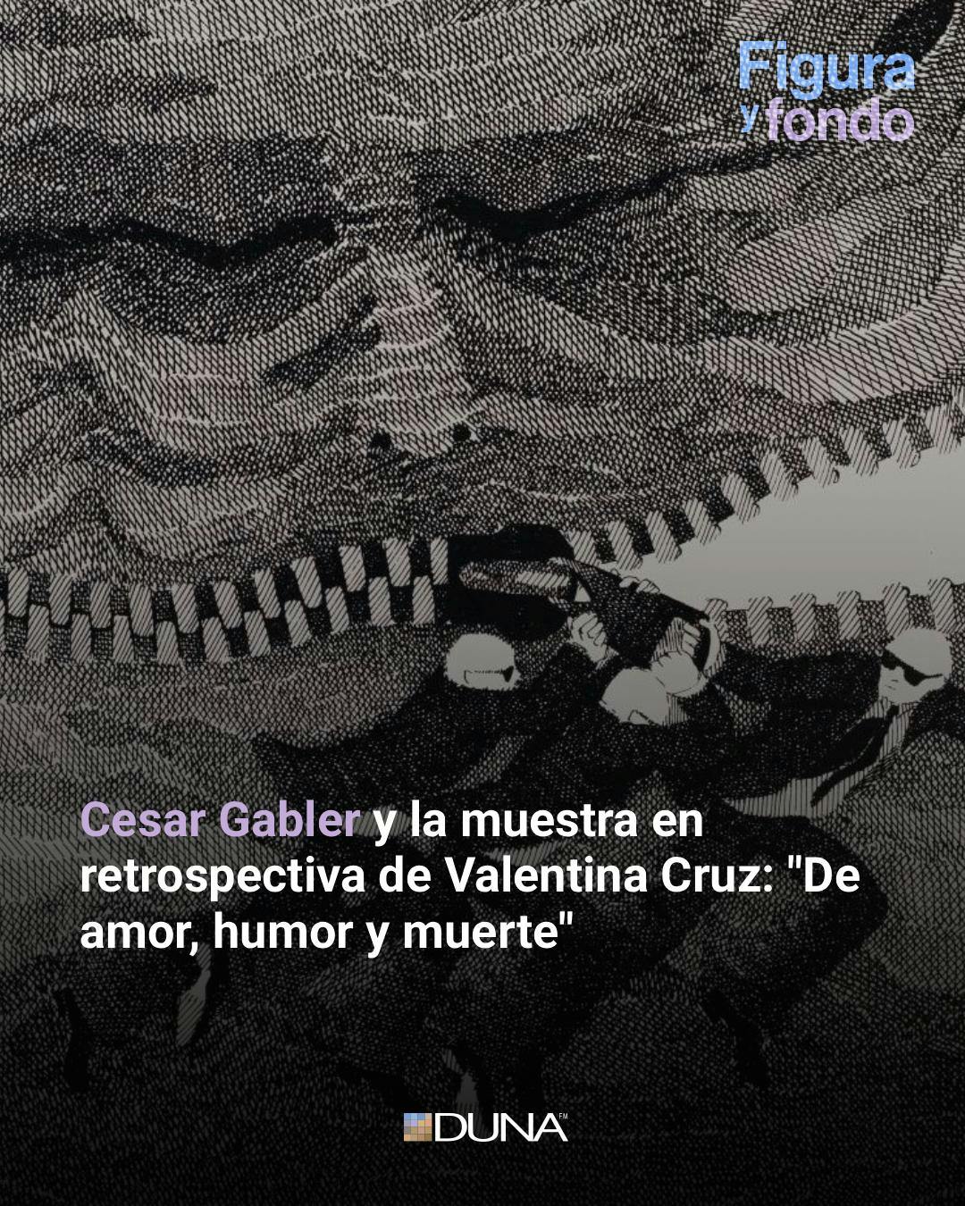 Cesar Gabler aborda la muestra "De amor, humor y muerte", en retrospectiva a Valentina Cruz.