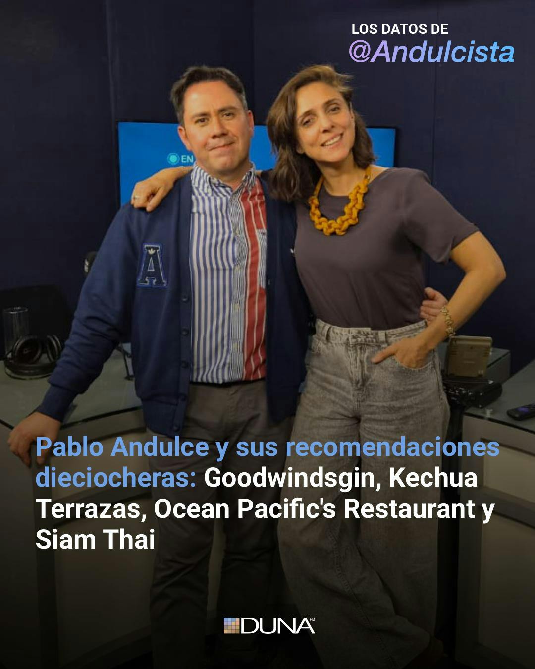 Andulcista: Goodwindsgin, Kechua Terrazas, Ocean Pacific's Restaurant y Siam Thai