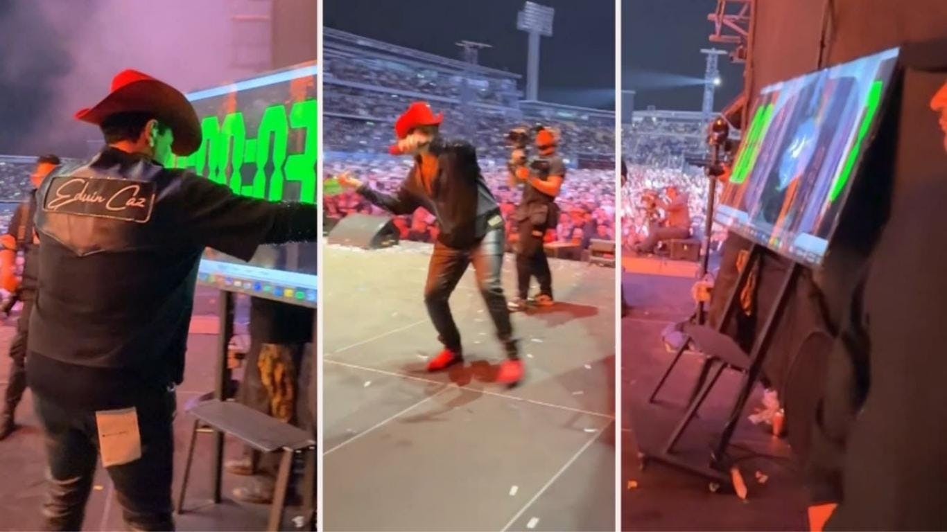 ¡Eduin Caz Explota y Rompe Pantalla con Botellazo en Concierto de Bogotá!