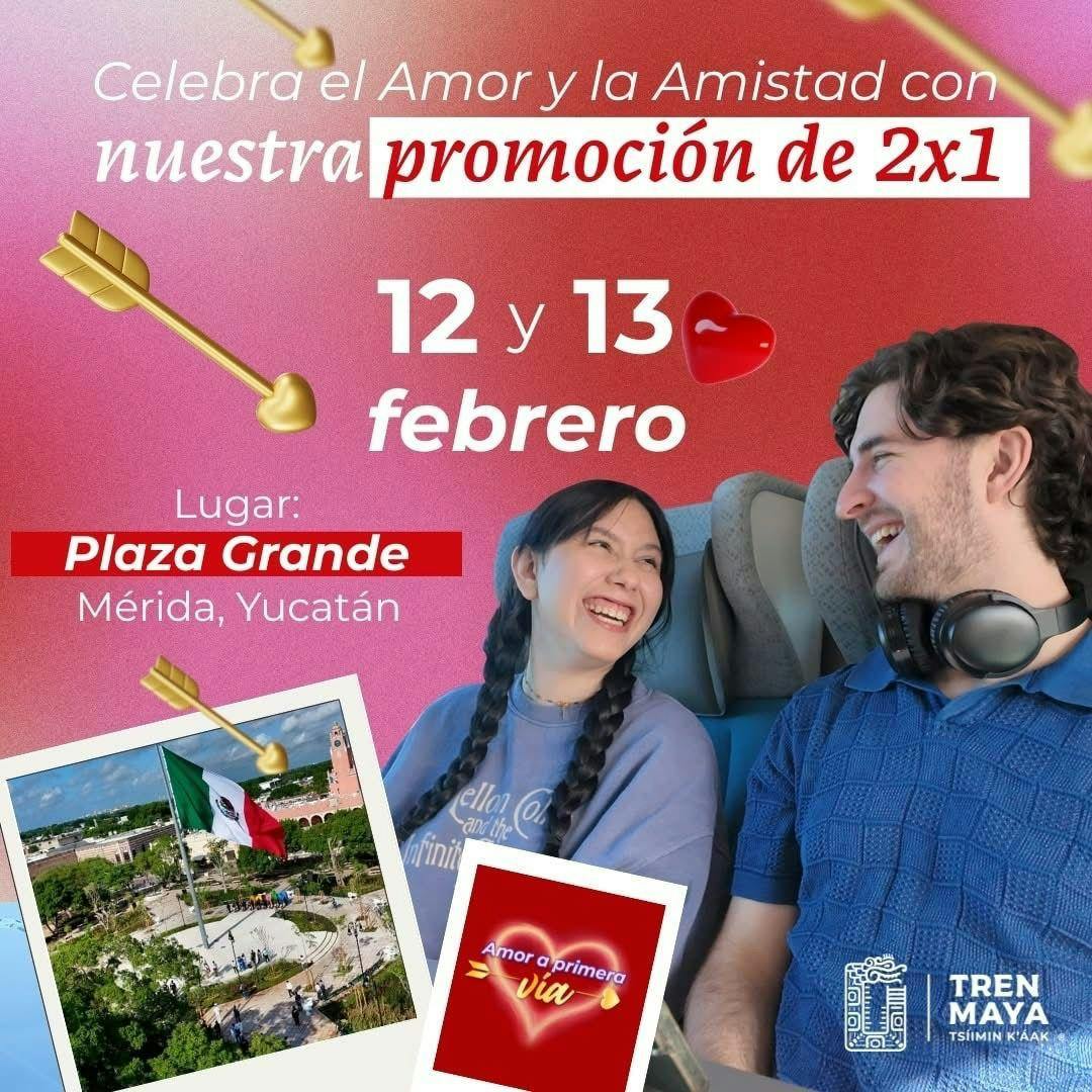 TREN MAYA LANZA “AMOR A PRIMERA VÍA”, PROMOCIÓN ESPECIAL POR EL DÍA DEL AMOR Y LA AMISTAD