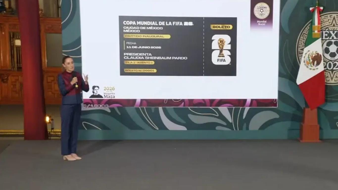 Sheinbaum rifará su boleto para la inauguración del Mundial entre jóvenes futbolistas