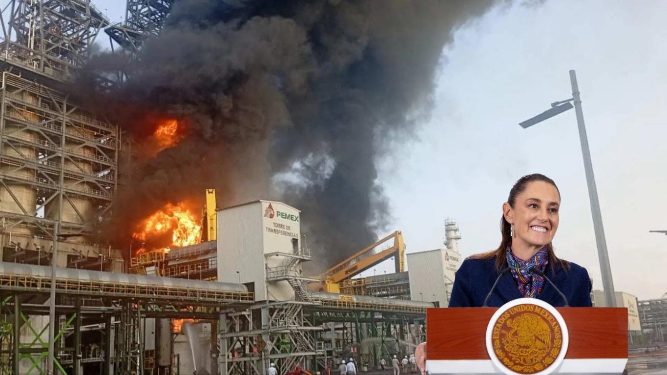 Sin daños ni heridos tras incendio en Dos Bocas; Sheinbaum apunta a la temperatura del coque