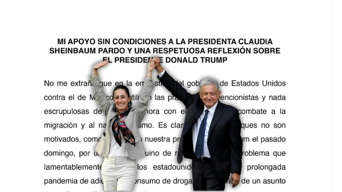 AMLO reaparece y defiende a Sheinbaum ante "embestida" de Estados Unidos