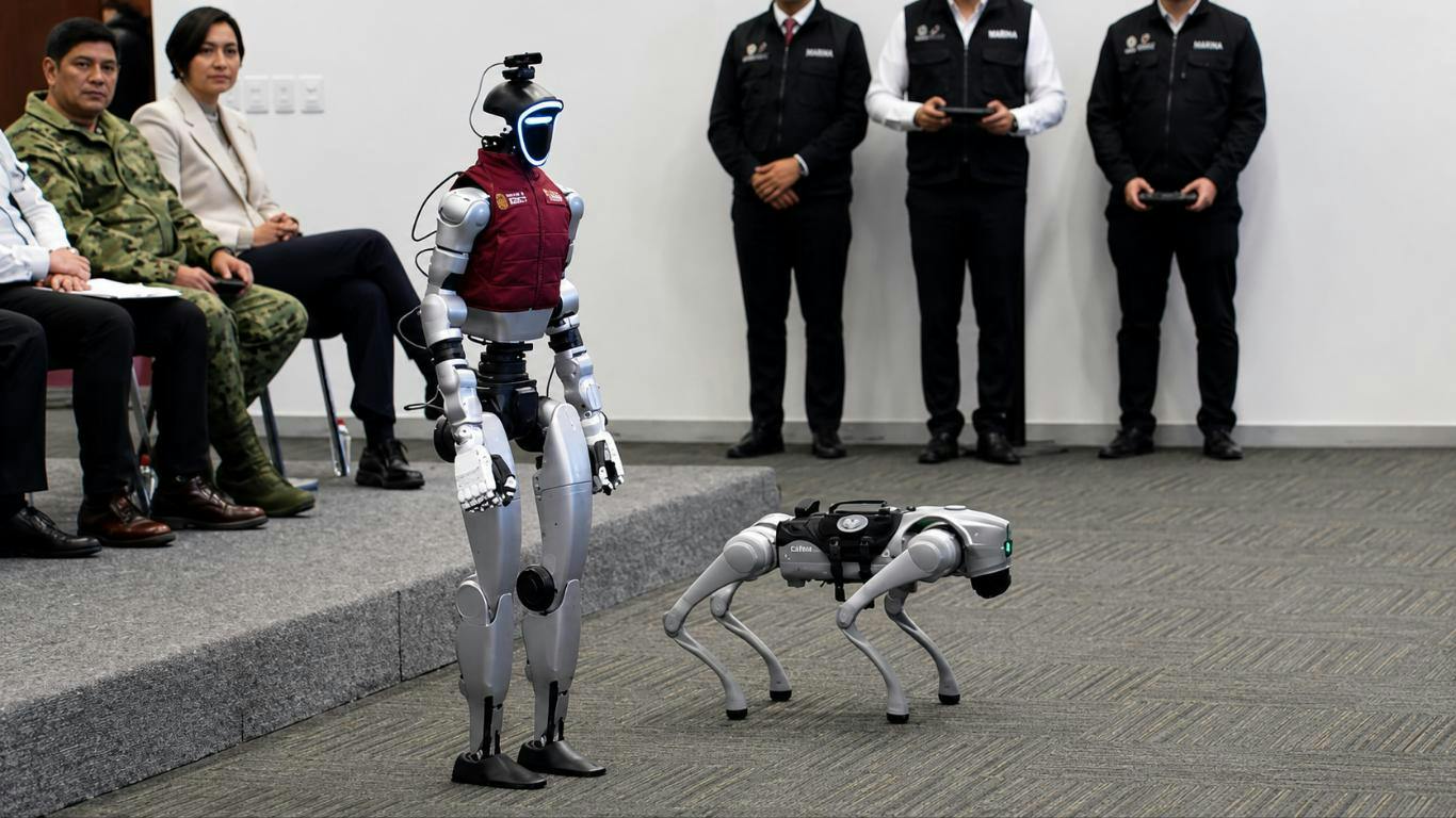 Sheinbaum y Delfina Gómez presentan a los robots "CeCi" y "K5" en Edomex