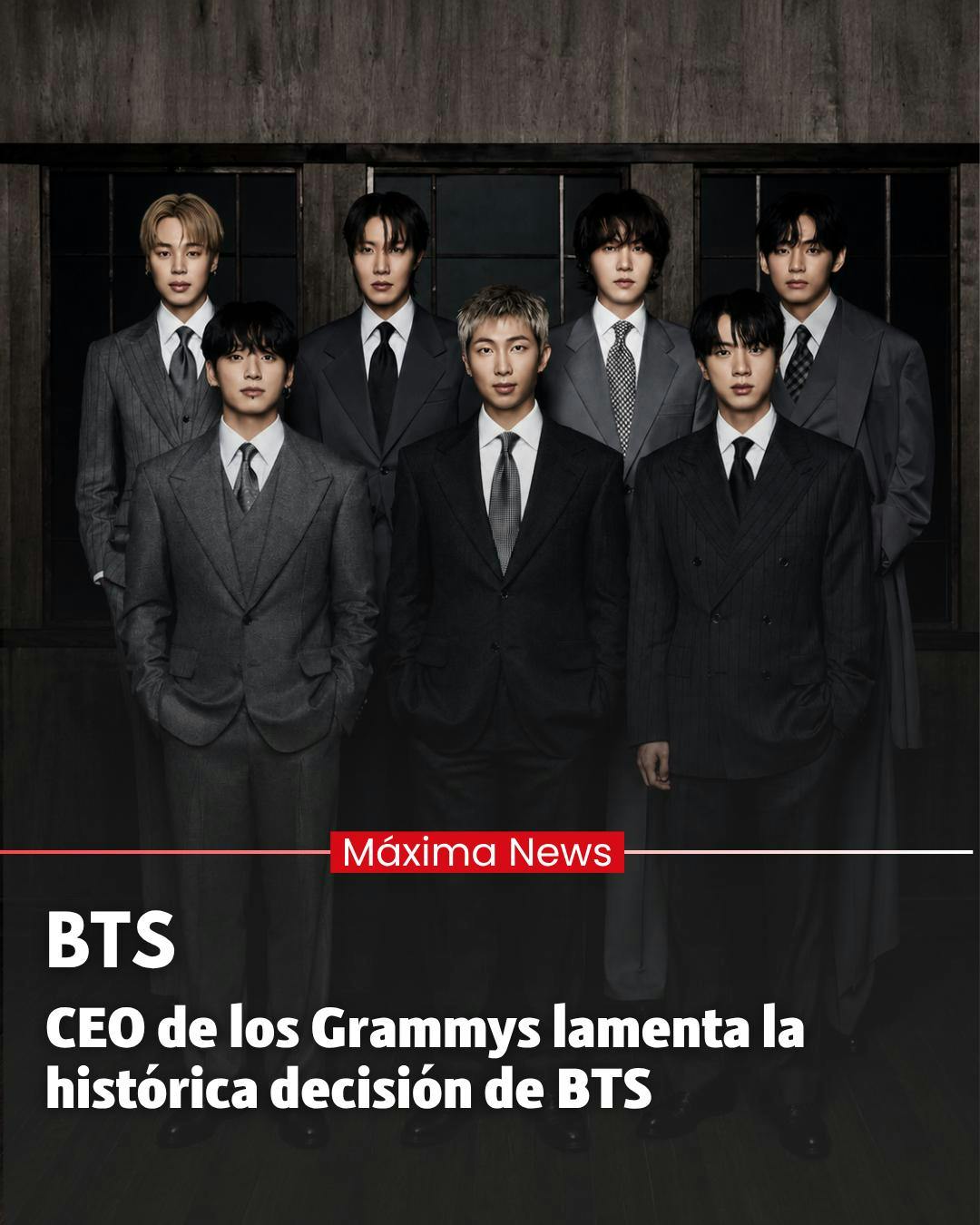 "Triste pero respetuoso": CEO de los Grammy responde a la decisión de BTS de no competir en 2027