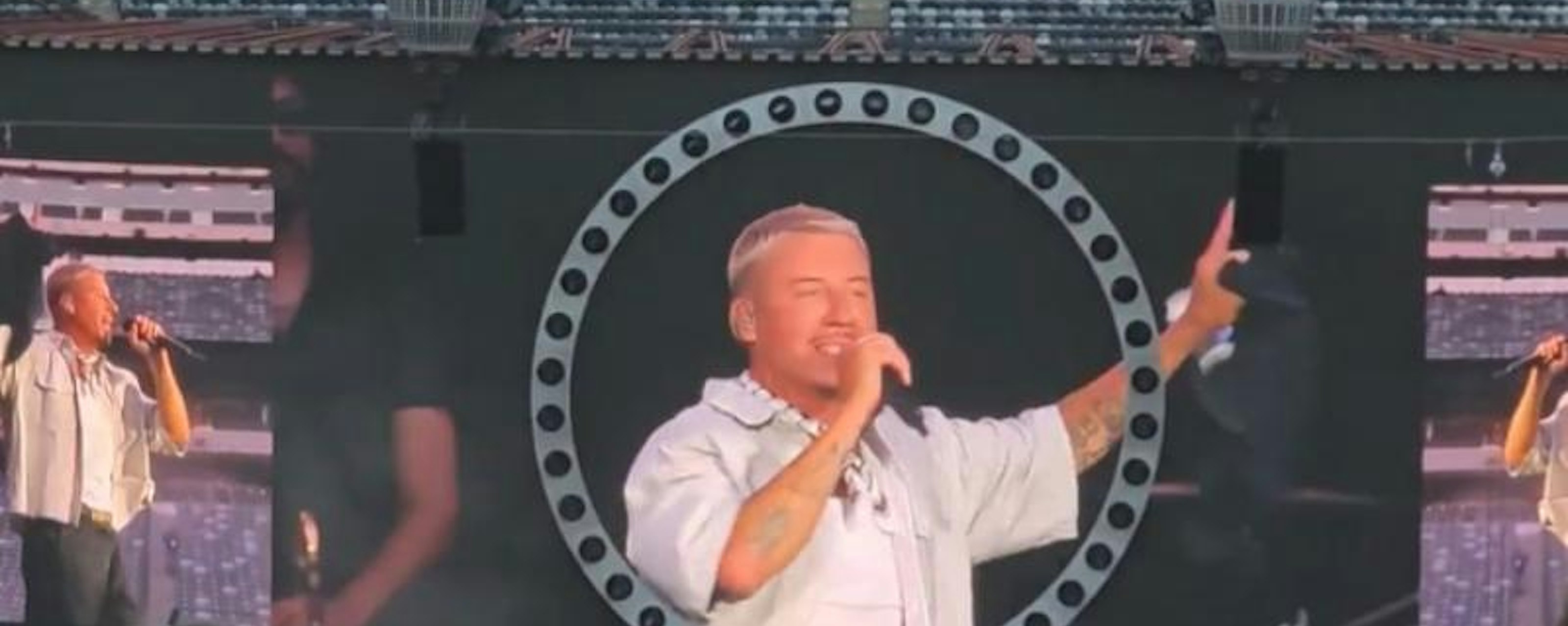¡Tensión al límite! Macklemore incendia el concierto de Ed Sheeran con explosivo mensaje político y exigen su expulsión inmediata de la gira