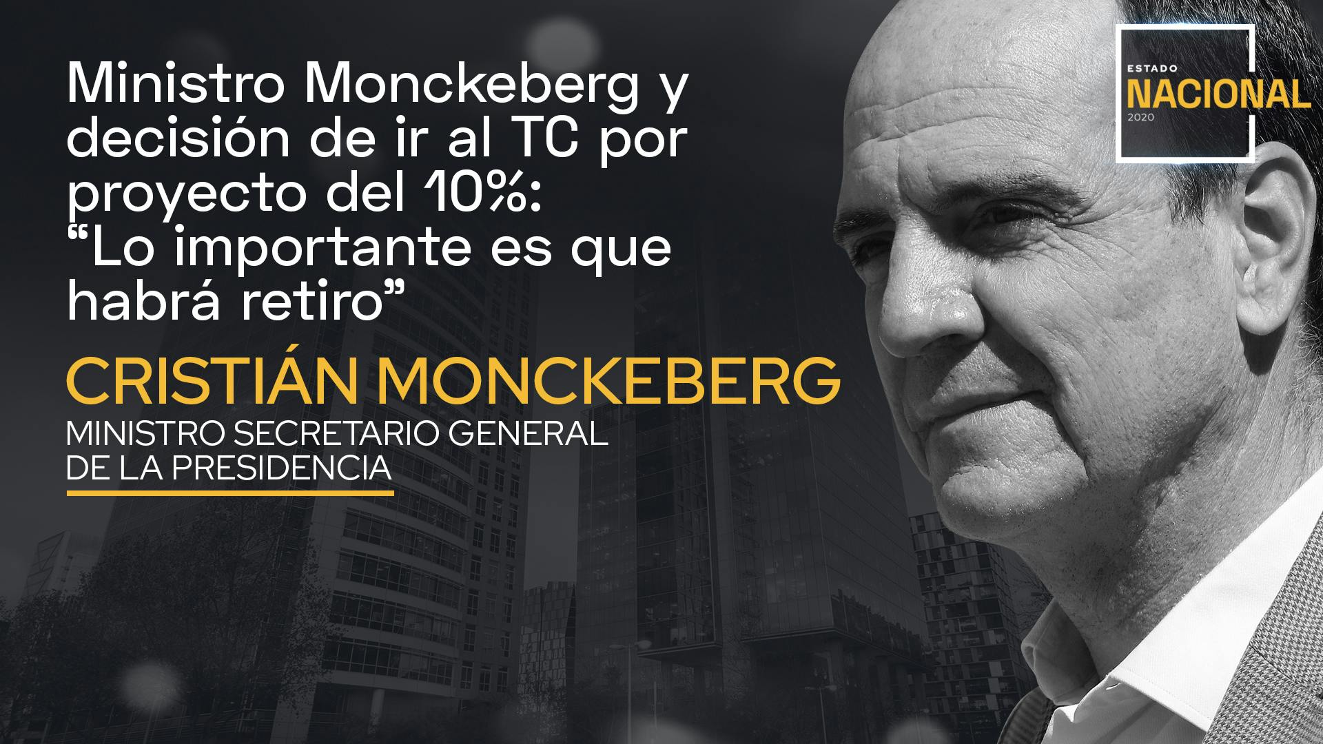Ministro Monckeberg por proyectos de segundo retiro del 10%: Lo importante es que habrá retiro