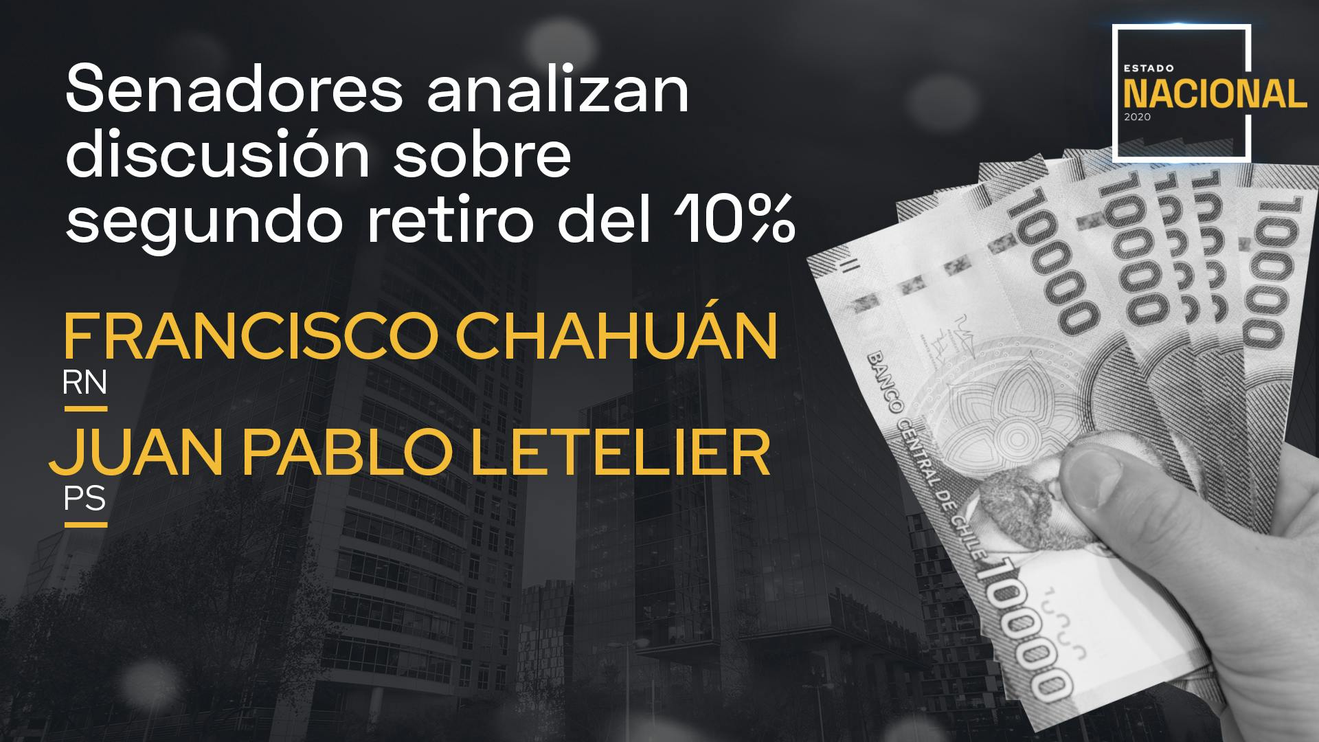 Senadores Chahuán y Letelier analizan discusión sobre segundo retiro del 10% 