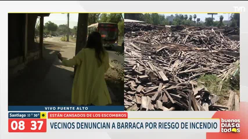 Temen por un incendio en sus hogares: Vecinos reclaman por la falta de fiscalización a barraca