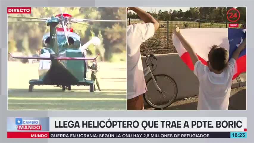 Presidente Boric llegó a Santiago desde Valparaíso