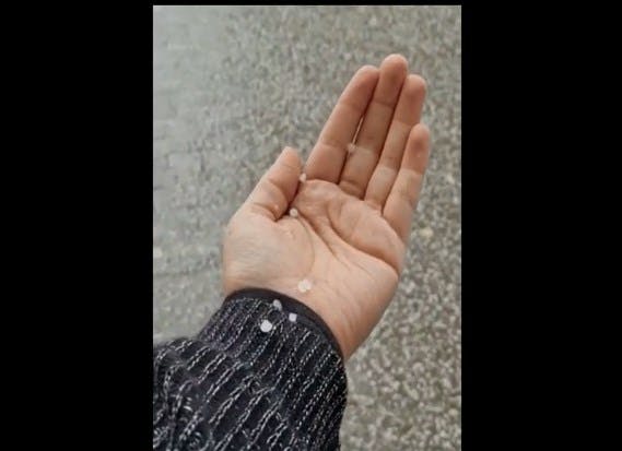 Impresionante granizada en Andacollo 