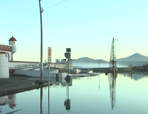 La Serena: Sector de El Faro inundado por intensas lluvias