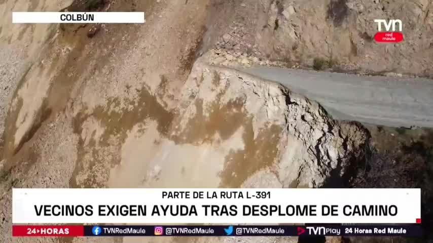 Camino se desplomó en Colbún