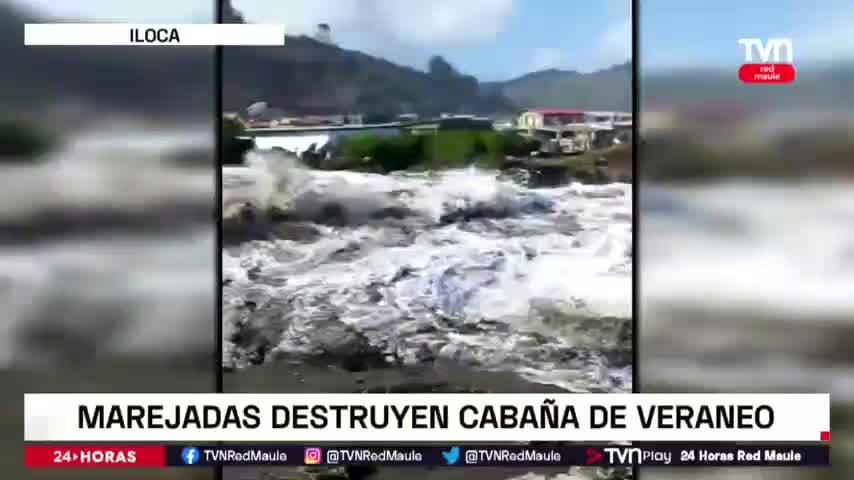 Intensas marejadas destruyen cabaña en Iloca