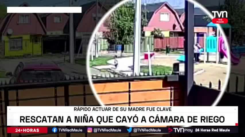Niña fue rescatada tras caer a cámara de riego