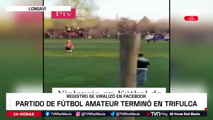 Longaví: Partido terminó en trifulca