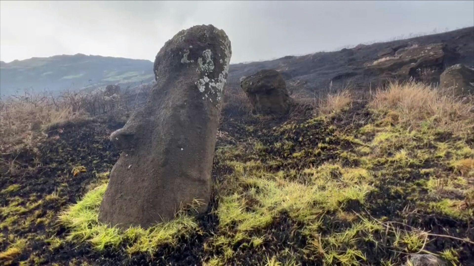 Incendio en Rapa Nui provocó un daño irreparaparable para el patrimonio ancestral insular según expertos