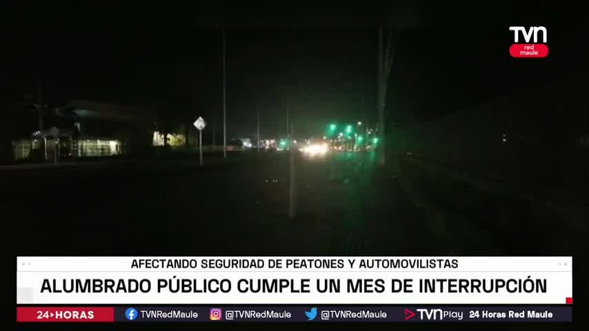 Un mes interrumpido lleva alumbrado público