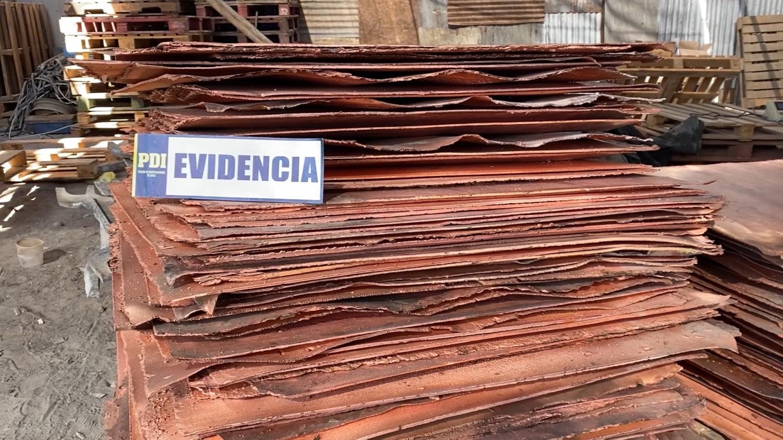 En Arica la PDI recuperó mas cobre robado a la empresa de ferrocarriles en Antofagasta