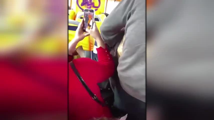 Violenta pelea en una micro