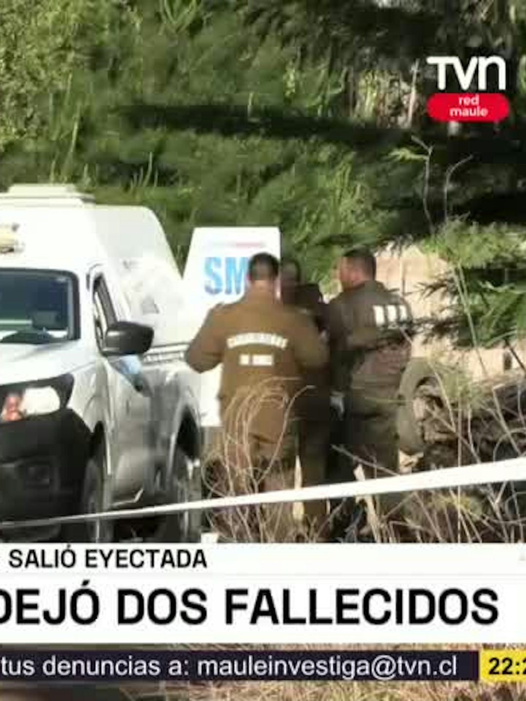 Accidente vehicular deja dos fallecidos en Constitución
