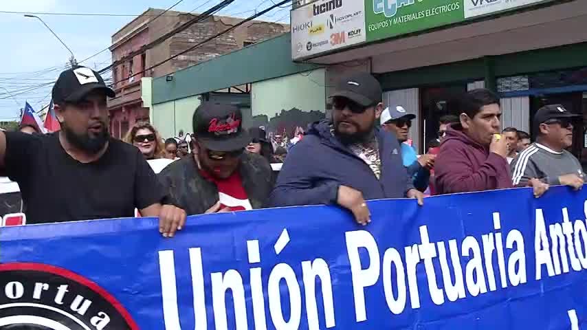 Trabajadores portuarios realizaron marcha pacífica