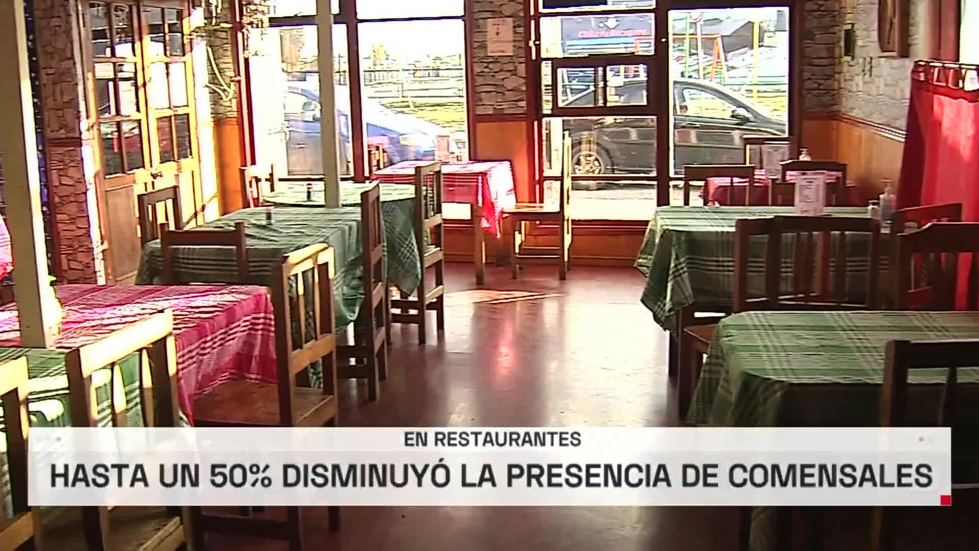 HASTA UN 50% DISMINUYÓ LA PRESENCIA DE COMENSALES