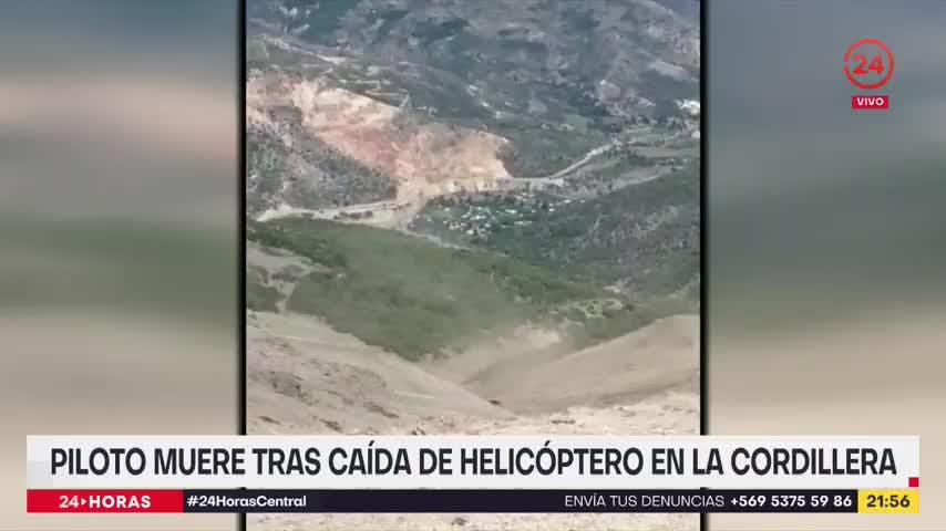 Piloto muere tras caída de helicóptero en la cordillera