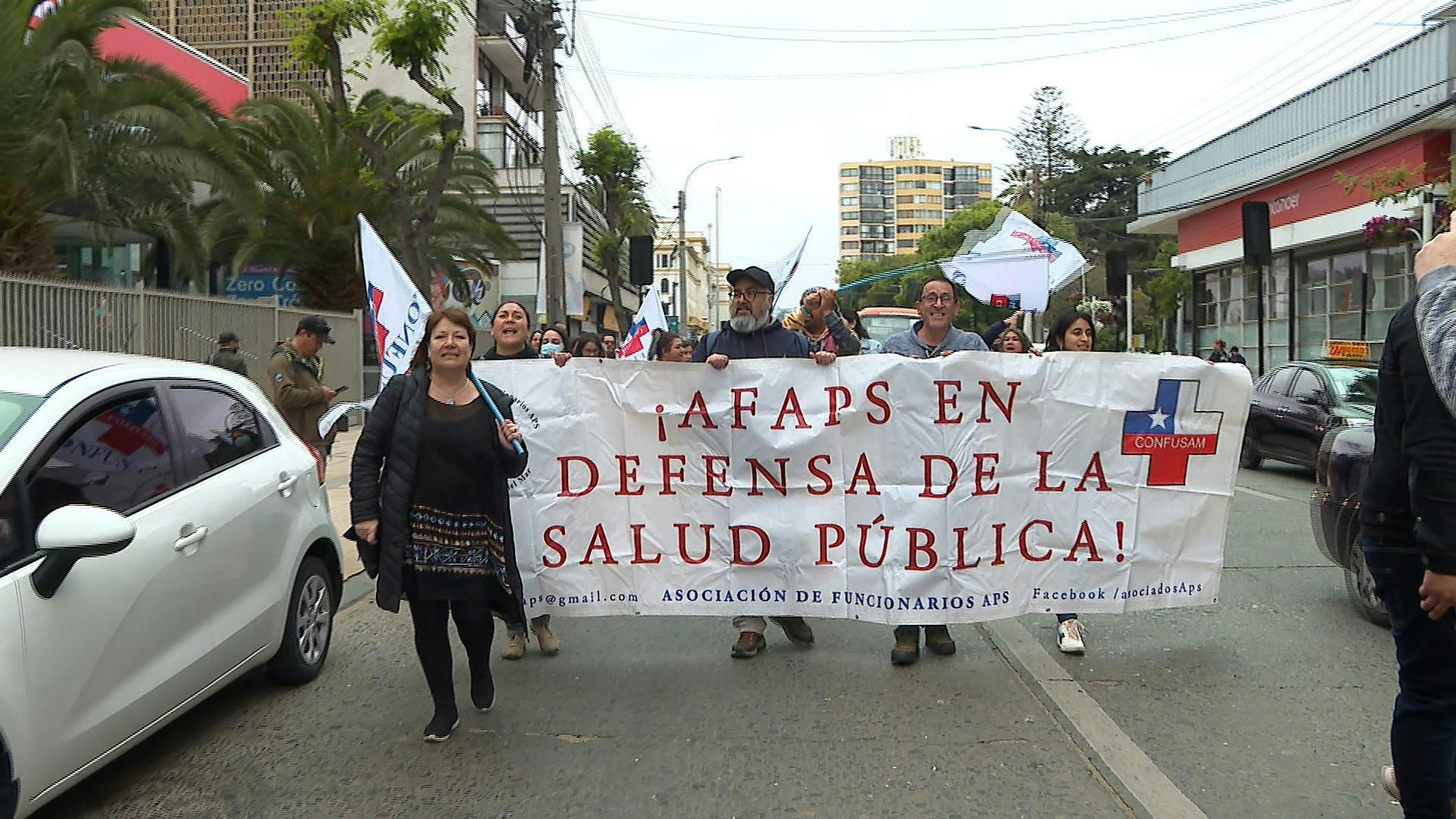 Salud municipal inicia paro de 24 horas en Viña el Mar