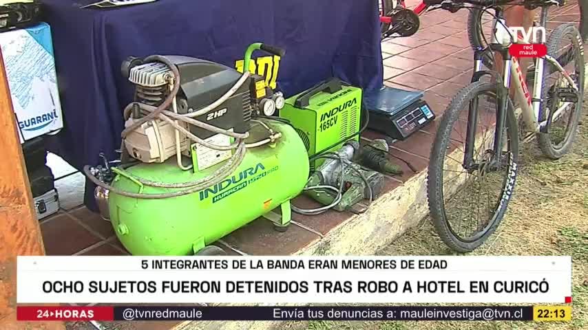 ¡Usando taxis! Roban desde hotel en Curicó