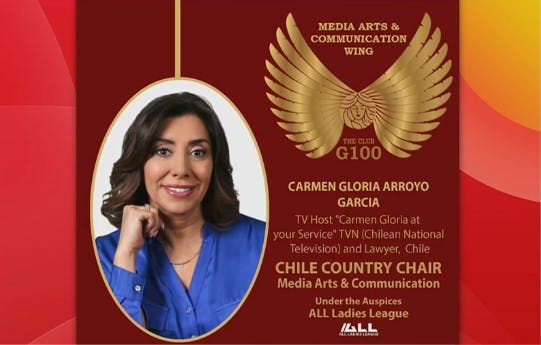 Carmen Gloria Arroyo es distinguida internacionalmente por el G100