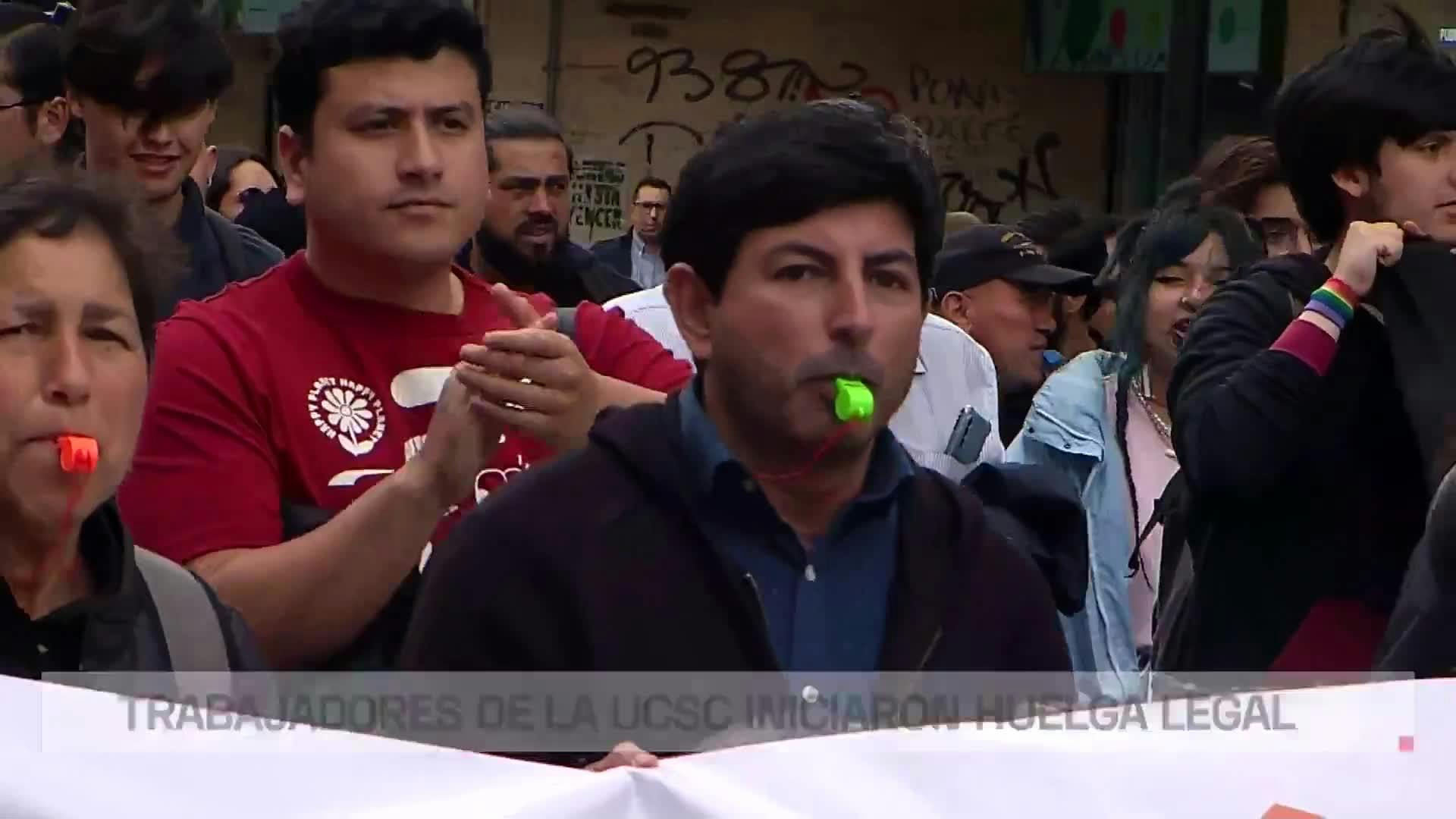 Trabajadores de la UCSC iniciaron huelga legal