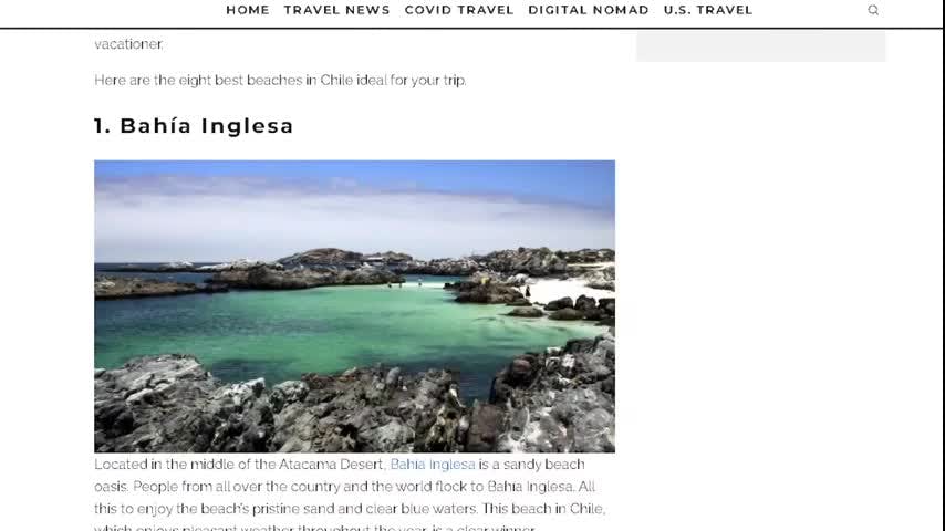 Bahía Inglesa es elegida como la mejor playa de Chile