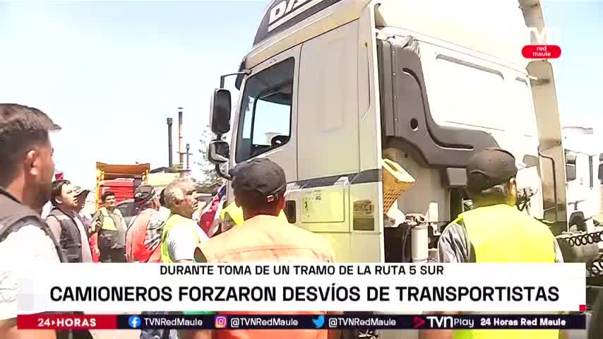 Camioneros forzaron desvíos de transportistas