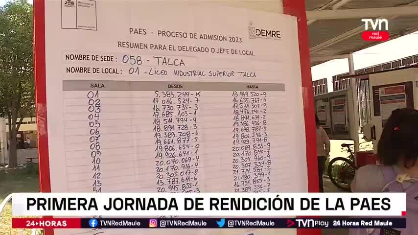 Comenzó rendición de la PAES